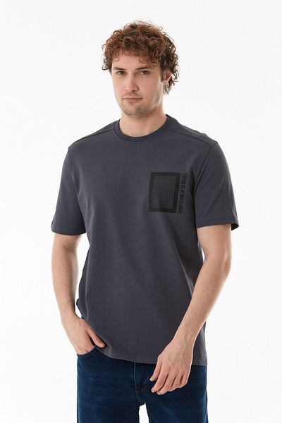 Fulla Moda Μπλουζάκι με στάμπα με λαιμόκοψη