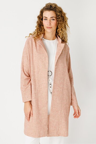 Esswaap Keten Kumaş Kolyeli İç Dış Takım  Kırmızı