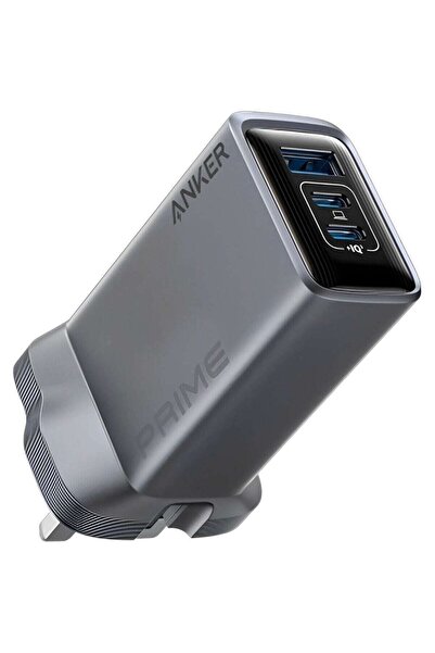 Anker شاحن برايم (100 واط، 3 منافذ، GaNPrime) - فضي