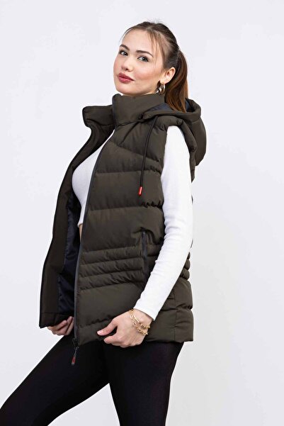 Boymen Su Geçirmez kadın yelek Çıkarılır Kapüsonlu Yelek rahat kalıp