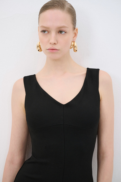 adL Omuzu Açık Örme Elbise