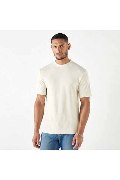 FAV Textured T-shirt with Crew Neck and Short Sleeves