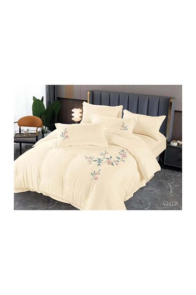 Comfy Dream 6 Pc Embroidery Cotton Comfy Comforter Set With Fiber Filling 1