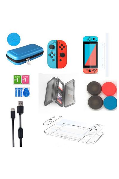 FlashHawk 7 in 1 Travel Carrying Case Pouch Accessories for Switch