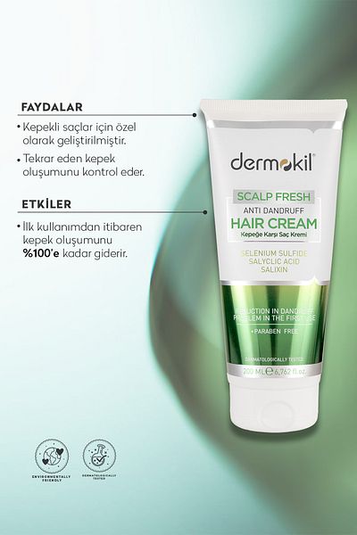 Dermokil Scalp Fresh Effective Hair Care Cream Against Dandruff 200 ml