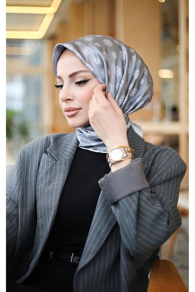 efdal şal eşarp Μονόγραμμα μοτίβο Twill κασκόλ