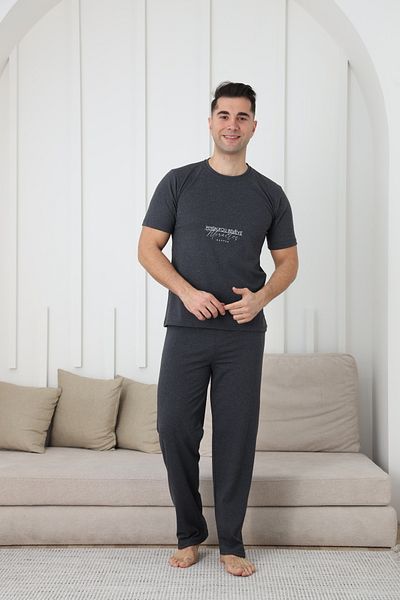 FAMES PİJAMA ΣΕΤ ΠΙΤΖΑΜΑ ΑΝΔΡΙΚΟ ΚΟΝΤΟ ΧΤΕΝΙΣΜΕΝΟ