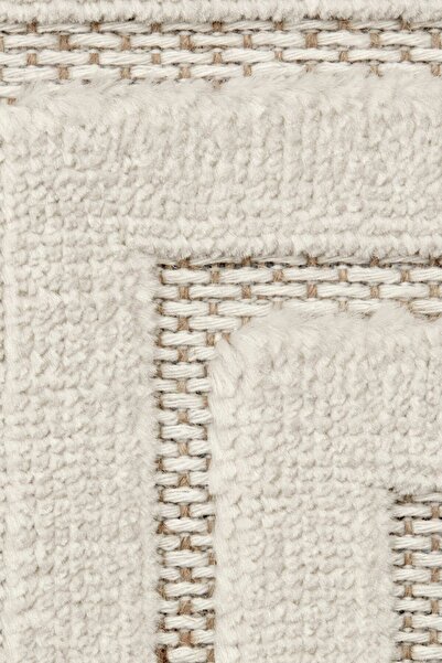 Kaşmir Halı 7/24 Iskandinav Corner Beyaz Salon Mutfak Halısı Yolluk