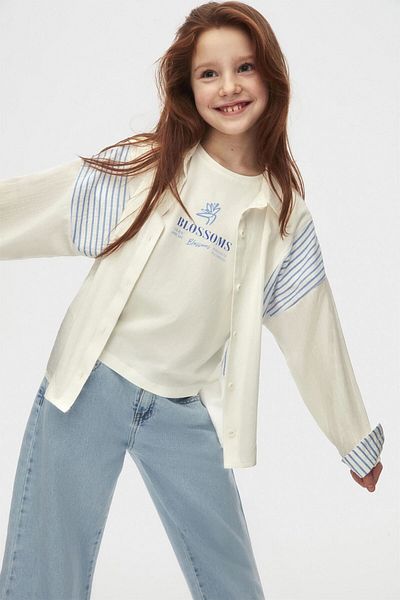 nk kids Girl's T-Shirt Ecru Model 38421