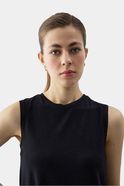 Esswaap Zero Sleeve Short Tank Top - Black for Fashion Gület Combo