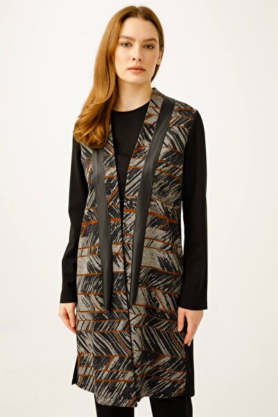 Esswaap Deri Detaylı Iç Dış Takım Siyah