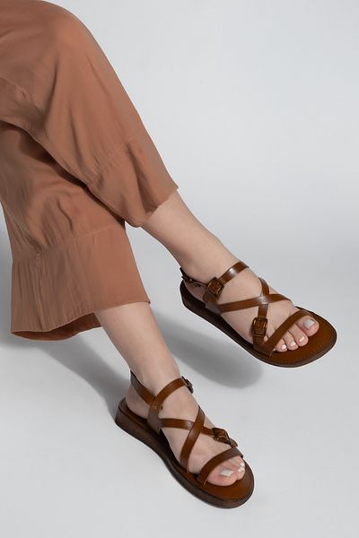 Marjin Damen Leder Eva Sohle Gü nluk Sandalen