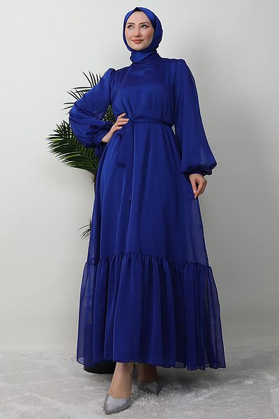 GİYZAMİLA Λεπτομέρεια βολάν Janjan Φόρεμα Midnight Blue