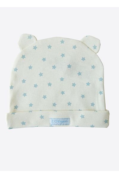 kitikate Organic New Dreams Eared Hat, Blue Star
