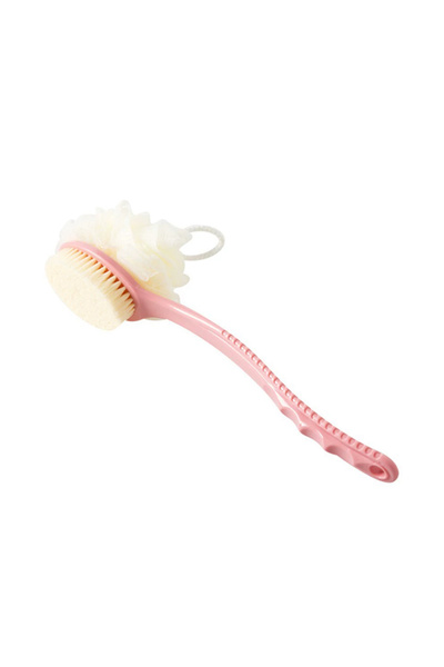 Other فرشاة استحمام بمقبض طويل وشعيرات ناعمة، فرشاة مزدوجة الجوانب مع كرة است...