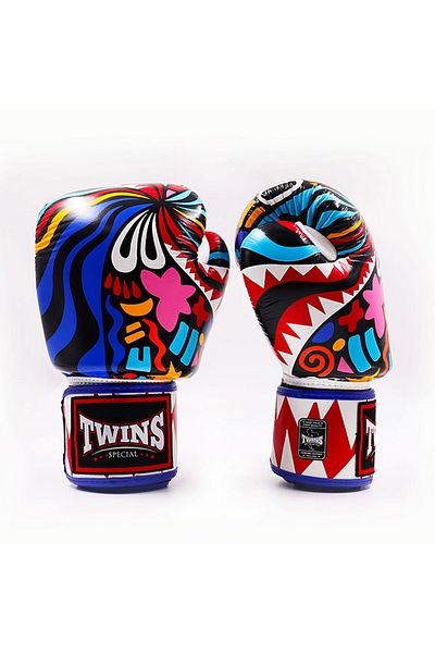 TWINS FBGVL3-62 قفازات ملاكمة تجريدية من الجلد قفازات الملاكمة التايلاندية