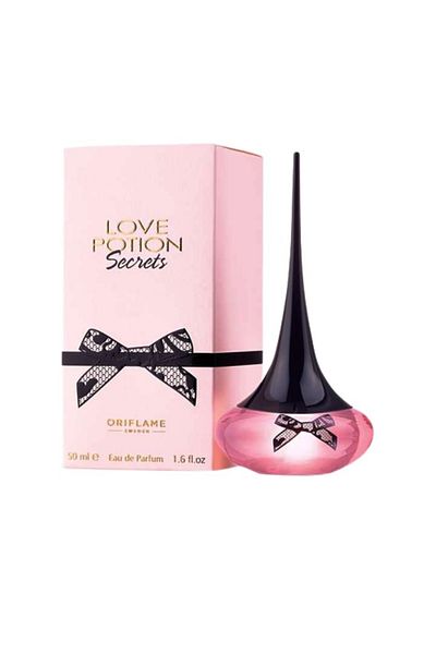 Oriflame Set complet pentru Ea, Apa de parfum Love Potion Secrets, insigna Dactylion, trandafir rosu