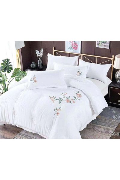 Comfy Dream 6 Pc Embroidery Cotton Comfy Comforter Set With Fiber Filling 6