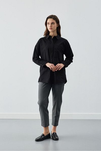 Esswaap Black Pocket Lace Tunic
