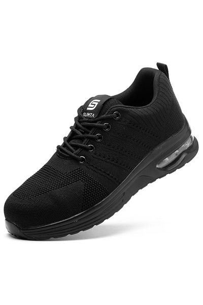 SLIMTA Safety Shoes for Men Women Steel Toe Boots Non-Slip Lightweight Breathable Sneakers