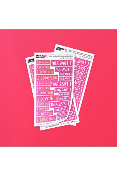 Ambalaj Modacısı مجموعة أنا أحبك (أنا أحبك نمط وردي 3-4-5 سم)