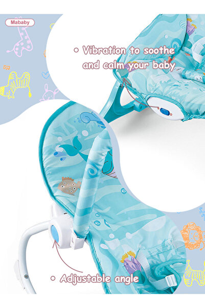 Ma Baby Multifunctional Baby Rocker, Music Vibration Rocking Bed, Rocking Chair Recliner