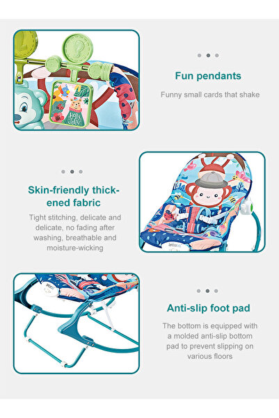 Ma Baby Multifunctional Baby Music Vibration Rocking Chair, Newborn Baby Rockers