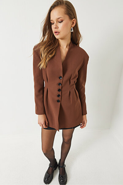 Bianco Lucci Дамско двойно яке с подплата с дълъг ръкав и дартс 9013 60282001