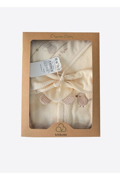 kitikate Organic Bathrobe Set Natural
