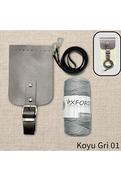 Oxford İplik طقم حقيبة هاتف جلدية + حبل أكسفورد رقم: 3 لوركس جليتر مكرامية 01...