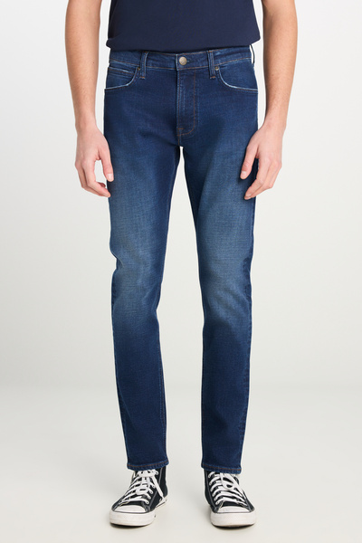 Lee Luke Slim Fit Dar Kesim Normal Bel Dar Paça Pamuklu Esnek Mavi Jean Denim Pantolon