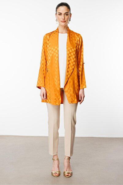 Moda İlgi Modailgi  Puan Jakarlı Şal Yaka İkili Takım Orange