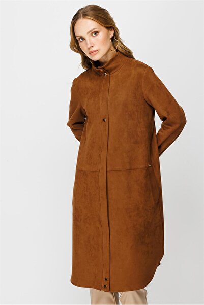 Esswaap Süet Kumaş Giy Çık Kahve