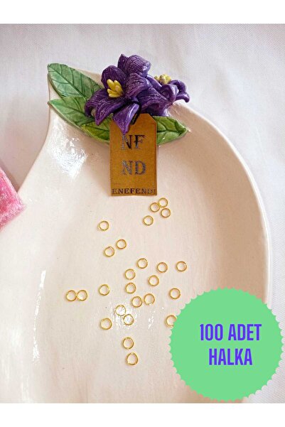 ENEFENDİ 100 ЗЛАТЕН ЖЪЛТ ПРЪСТЕН ЗА БИЖУТА 6 мм МОНТАЖЕН ПРЪСТЕН ЗА СВЪРЗВАНЕ