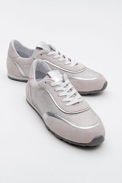 LuviShoes Pantofi sport de damă BONIA din piele naturală din piele naturală argintie