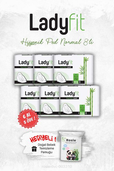 Baby Turco Buy 6 Get 5 with Ladyfit Sanitary Pads 8S and Rosie