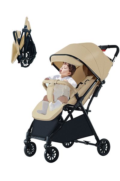 Ma Baby Auto Baby Stroller, Can Sit And Lie, Lightweight Single Stroller, Foldable And Portable Pram