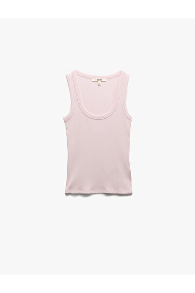 Koton Слім-фіт безрукавка з V-подібним вирізом Жіноча майка з каймою