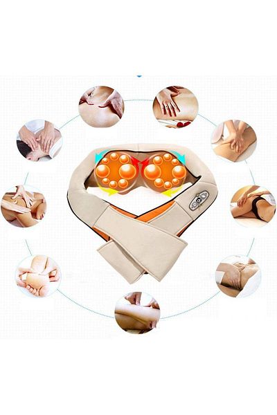fulina Neck And Shoulder Massager,High-quality PU leather and 3-layer breathable mesh fabric,Fast Heating