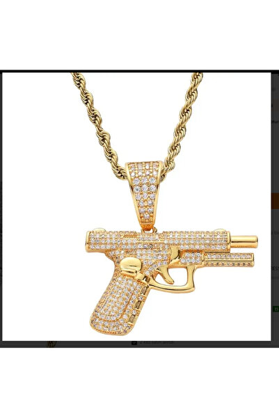 kargasa Zarif Tabanca Kolye Erkek Kadın Hip Hop Trend Takı