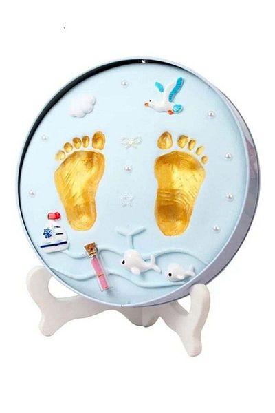 Other High-Quality Mud Cartoon Design Newborn Footprint Showpiece For Kids Up to 3 Years