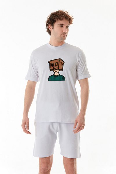 Fulla Moda Digital Print Crew Neck T-Shirt