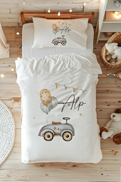 Astral Baby İsme Özel İsimli Tek Kişilik %100 Pamuk Nevresim Takımı (160X220 ...