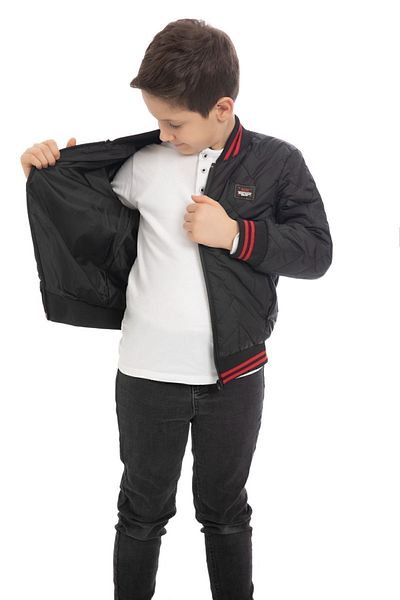 freemen Sports Men's Sports Children's College Collar Lined Water and Windproof Zippered Pocket Coat Jacket