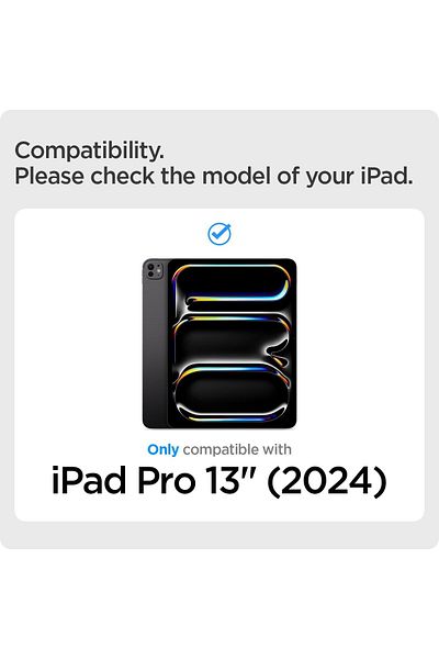 Spigen جراب Spigen Air Skin Folio OneTap لجهاز iPad Pro مقاس 13 بوصة (2024) M4 - رمادي