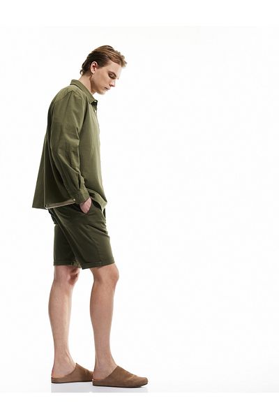 Koton Βαμβακερό καλοκαιρινό σορτς Chino Pocket Bermuda Slim Fit