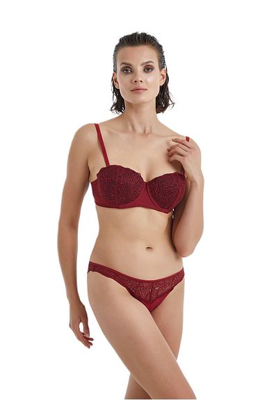 Blackspade Sutien push up de damă bordeaux 60370