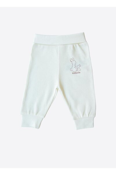 kitikate Organik New Basic Patiksiz Pantolon Ekru
