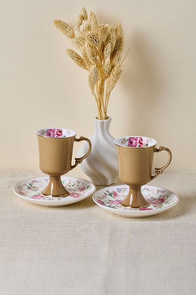 Perotti Porcelain Color Garden Coffee Cup for 2 People