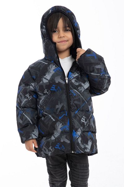 freemen Sports Men's Digital Pattern Fleece Water and Windproof Hooded Coat